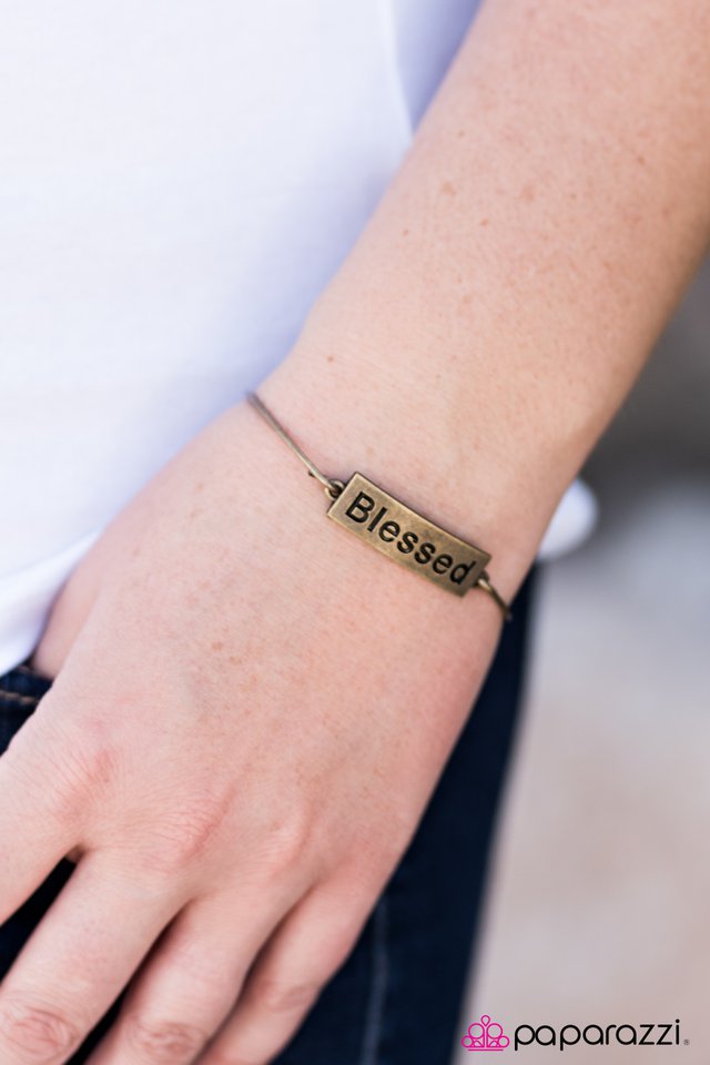 Paparazzi Bracelet ~ Blessed - Brass