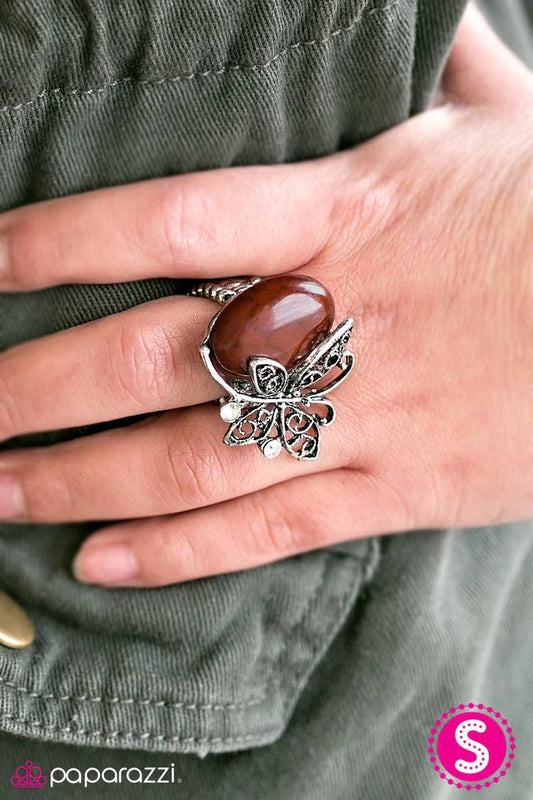 Paparazzi Ring ~ Someday I Will Fly Away - Brown