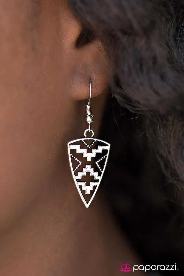 Paparazzi Earring ~ Love Your Tribe - White
