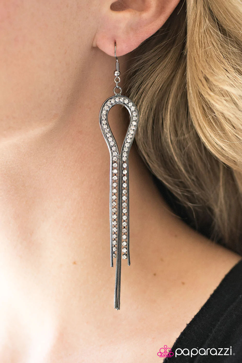 Pendiente Paparazzi ~ Dallas Diva - Negro
