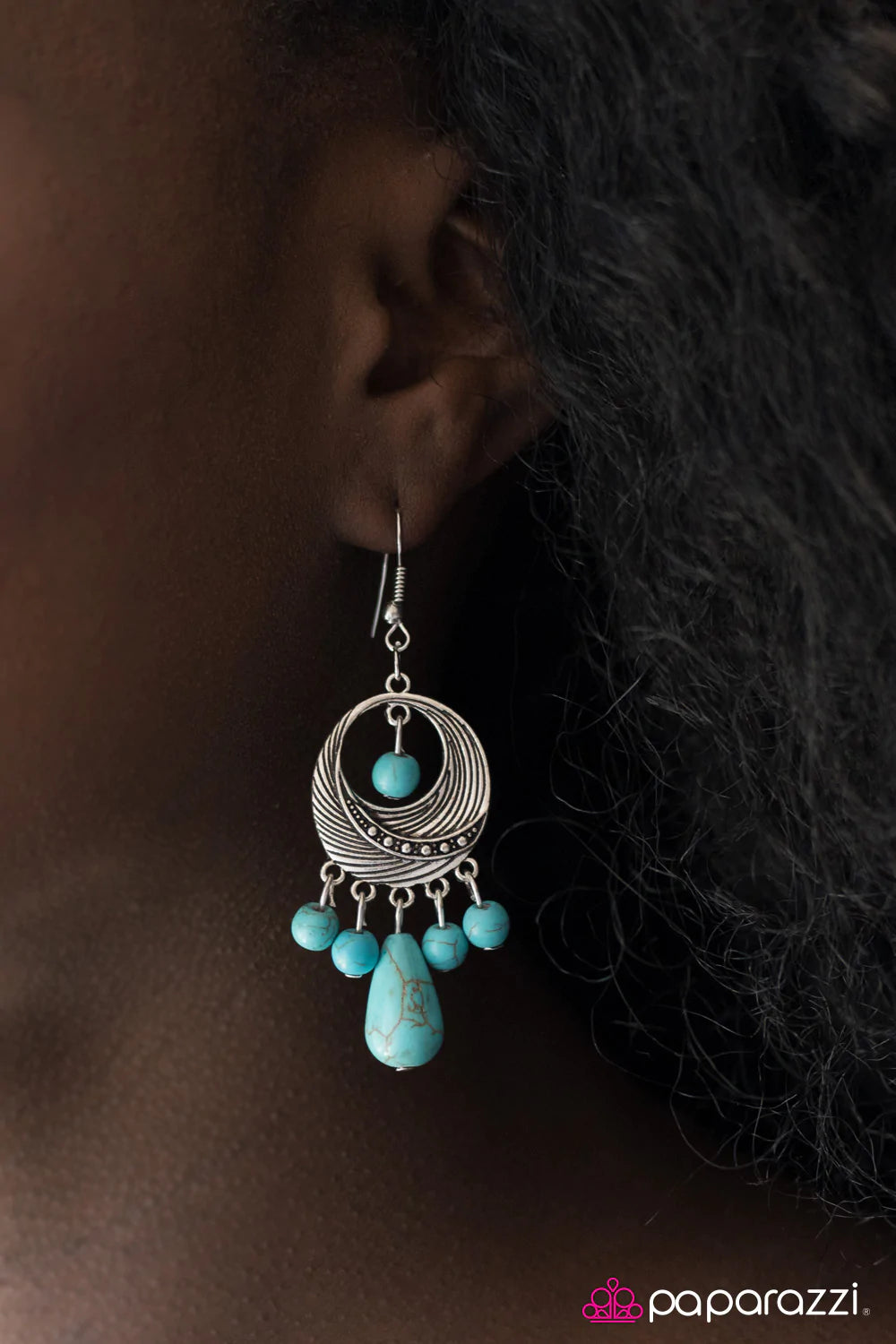 Paparazzi Earring ~ Dunes Surfer - Blue