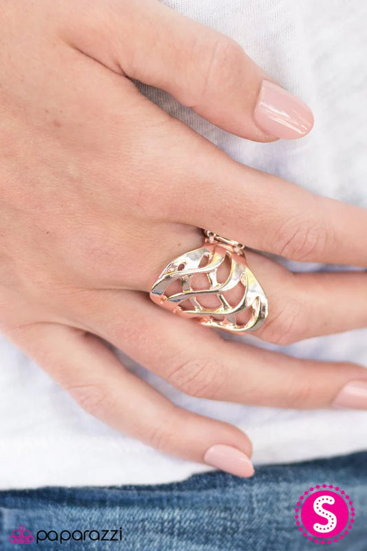 Paparazzi Ring ~ Just The WAVE You Are - Rose Gold