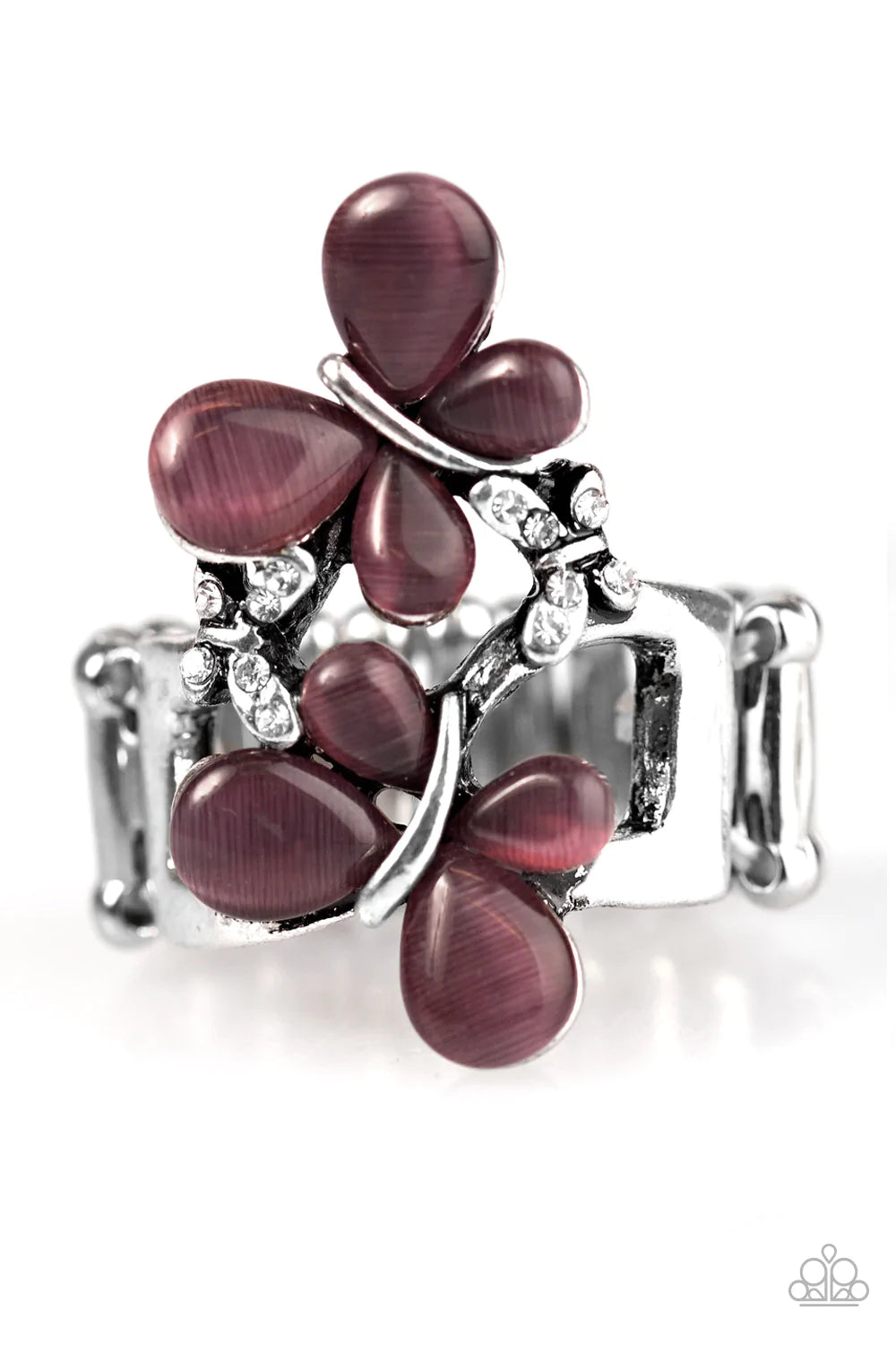 Paparazzi Ring ~ Butterfly Bungalow - Purple