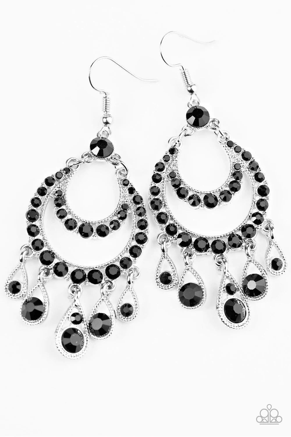 Paparazzi Earring ~ Hollywood Hottie - Black