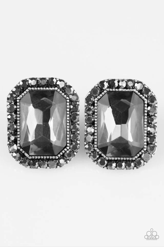 Paparazzi Earring ~ Strike A - Silver