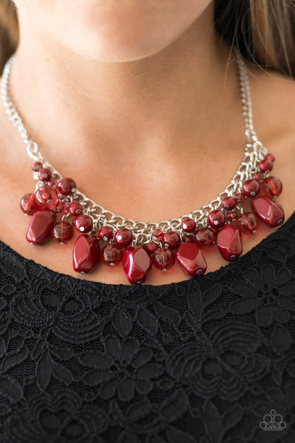 Paparazzi Necklace ~ Newport Native - Red