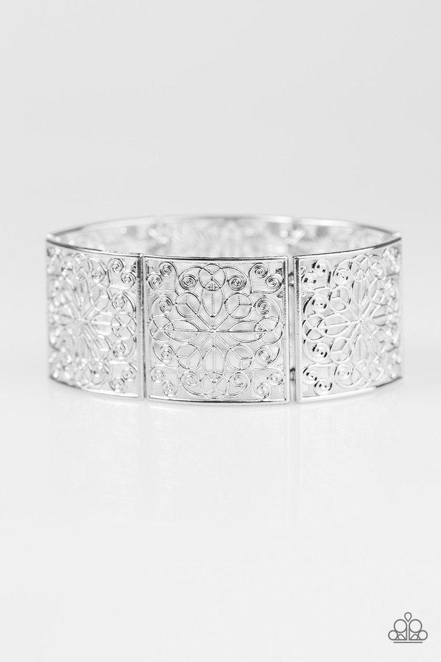 Pulsera Paparazzi ~ El precio de FRAME - Plata