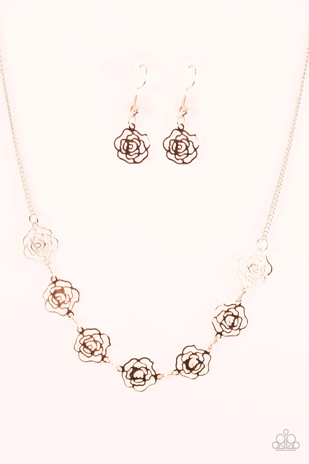 Paparazzi Necklace ~ A Rare Rose - Rose Gold
