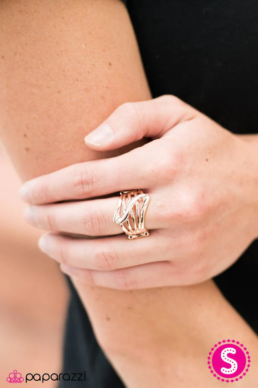Paparazzi Ring ~ Head Over Shimmer - Rose Gold