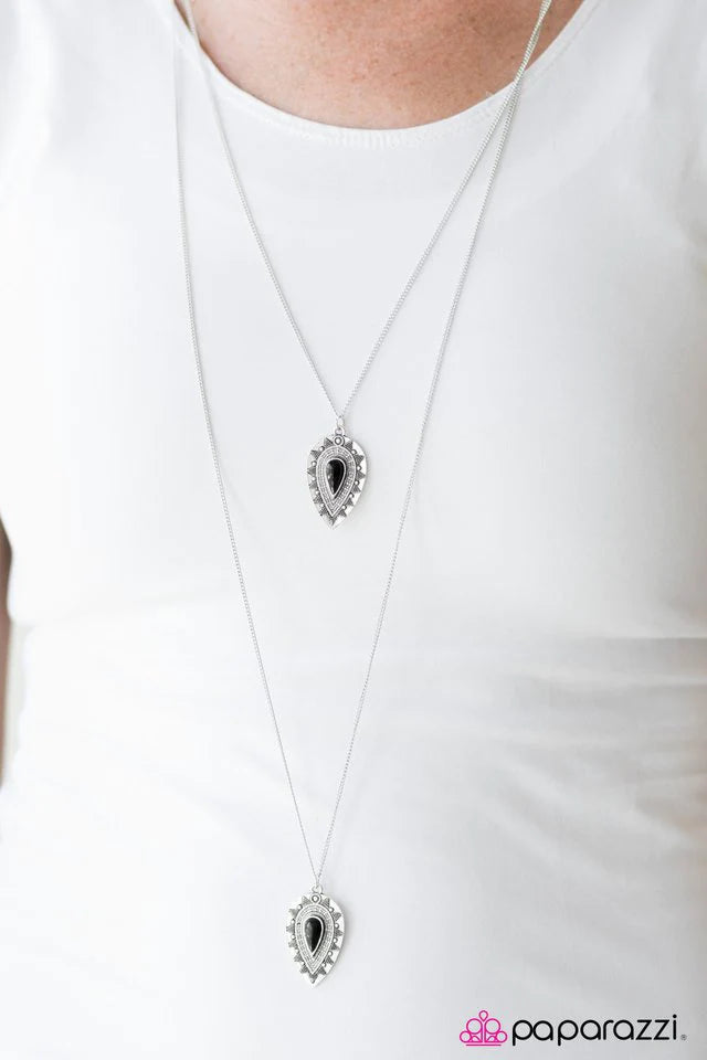 Paparazzi Necklace ~ Rainbow Rainforest - Black