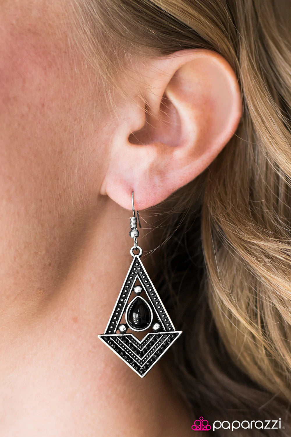 Paparazzi Earring ~ Legend Of Tarzan - Black