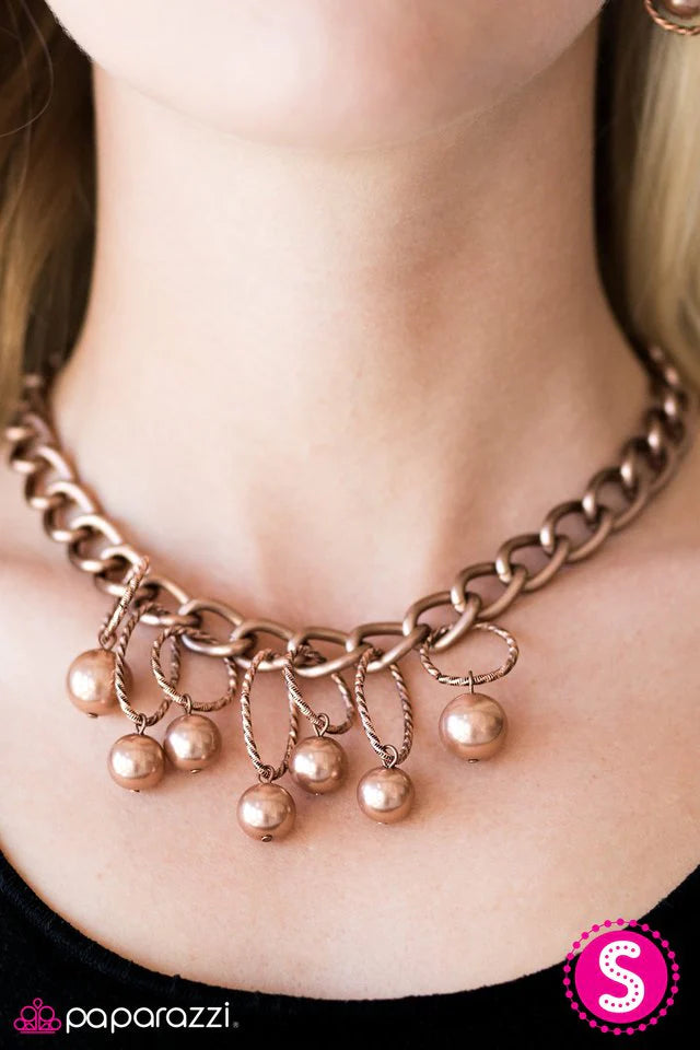 Paparazzi Necklace ~ Classic Girl - Copper