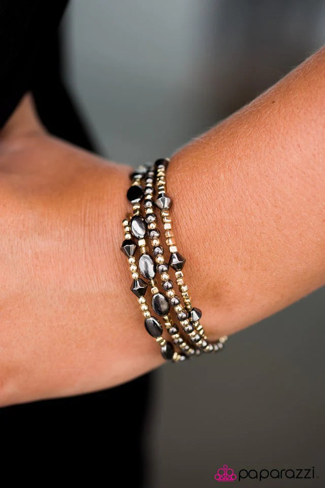 Paparazzi Bracelet ~ Metallic Mantra - Black
