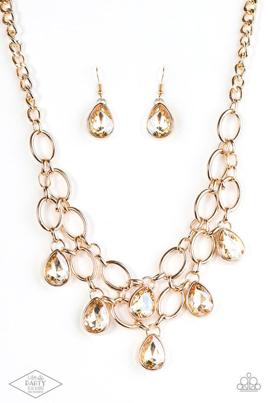 Show-Stopping Shimmer - Gold - Paparazzi Necklace Image