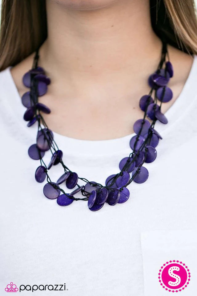 Collar Paparazzi ~ Caribbean Catch - Púrpura