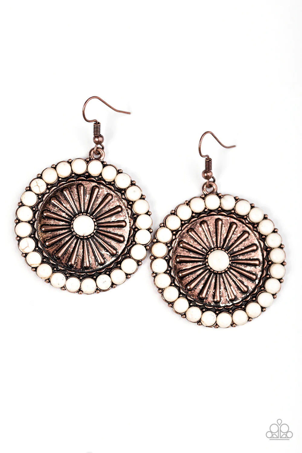 Paparazzi Earring ~ Go West - White