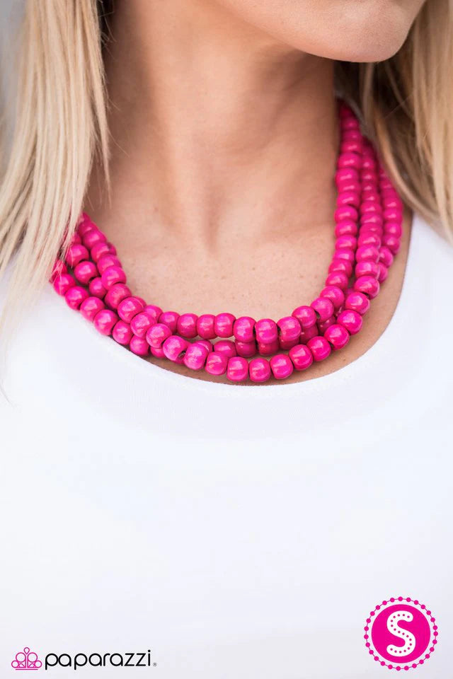 Collar Paparazzi ~ Mai Tai de verano - Rosa