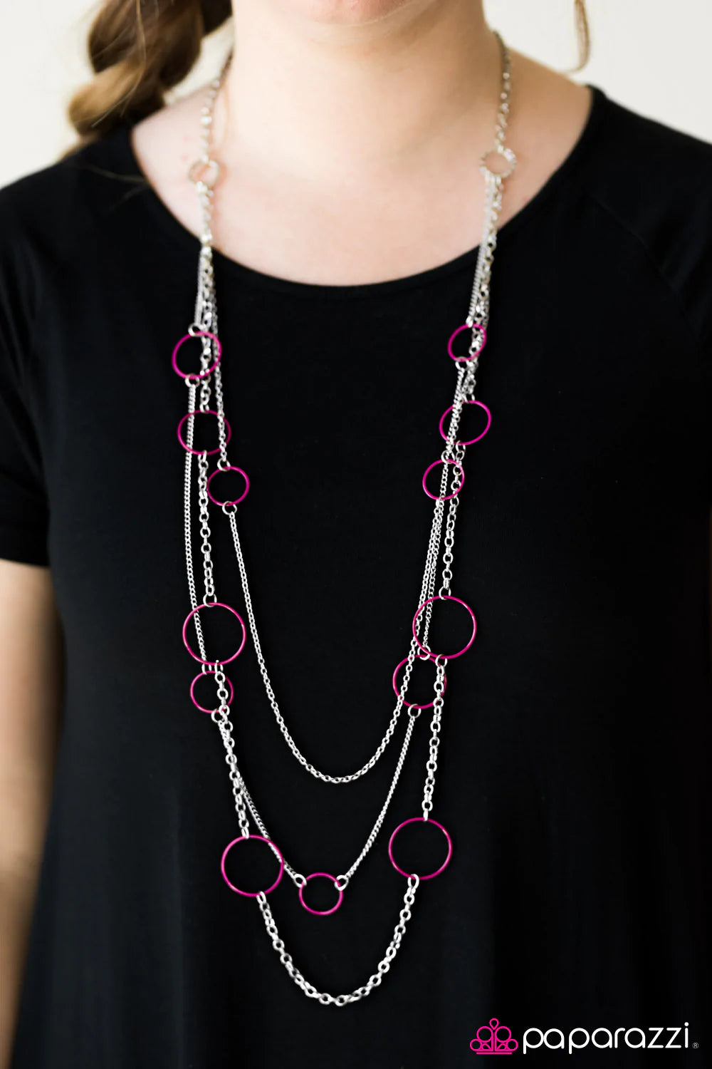 Paparazzi Necklace ~ Do The HULA HOOP - Pink