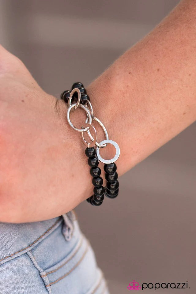 Pulsera Paparazzi ~ Dreamy Delight - Negro