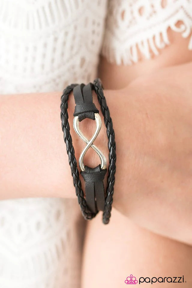 Paparazzi Bracelet ~ Together Forever - Black