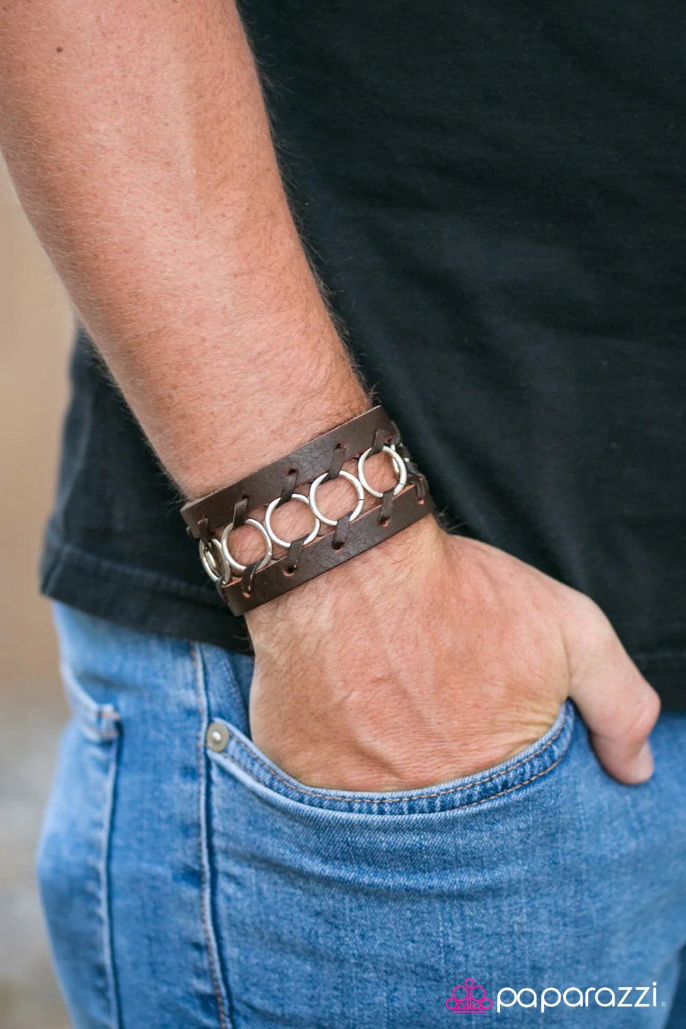 Paparazzi Bracelet ~ Rebel Revelry - Brown