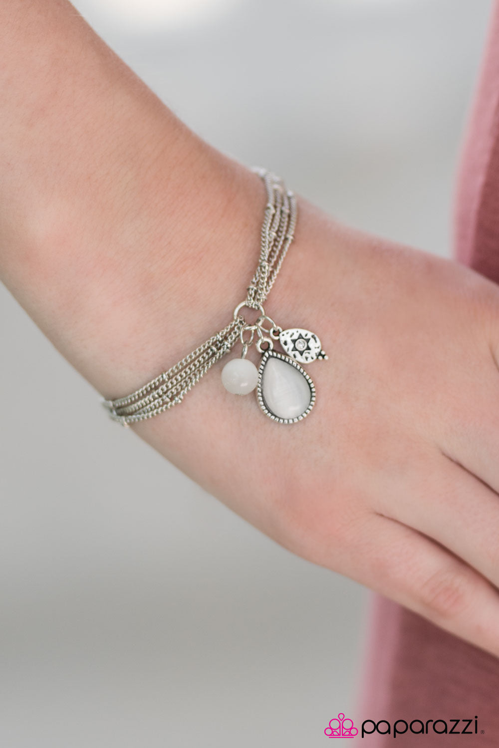 Paparazzi Bracelet ~ Celestial Charm - White