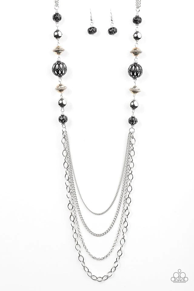 Paparazzi Necklace ~ Balloon Ride - Black