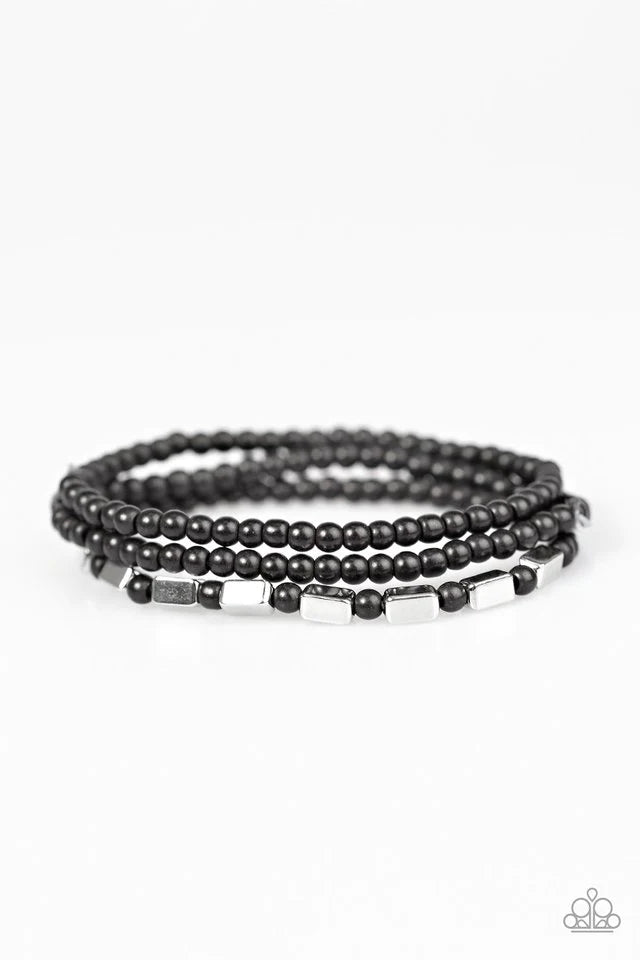 Pulsera Paparazzi ~ Vivir de la tierra - Negro