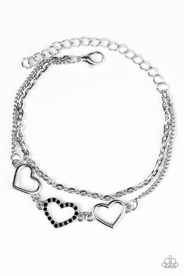 Pulsera Paparazzi ~ El amor está en todas partes - Negro