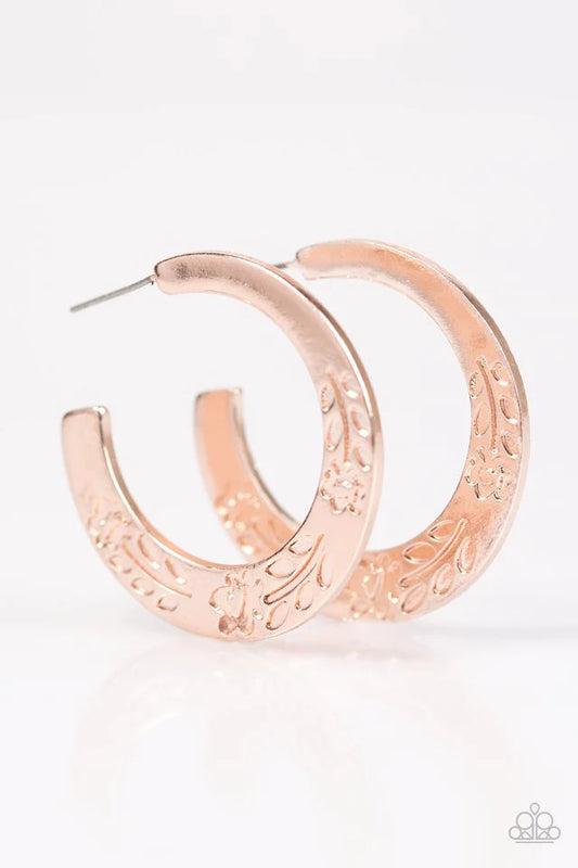 Paparazzi Earring ~ SPRING It On - Rose Gold