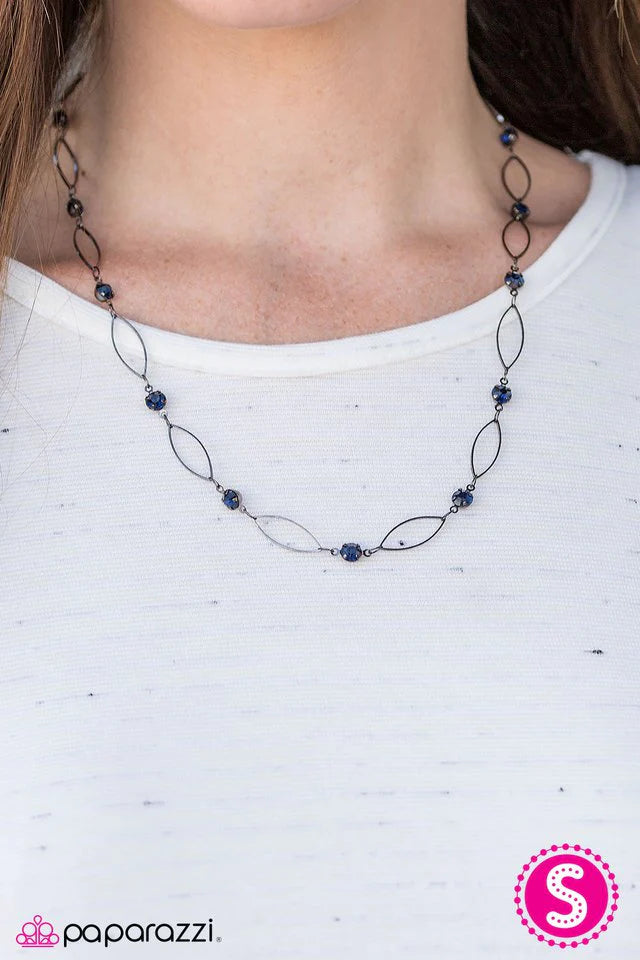 Collar Paparazzi ~ El tiempo es esencial - Azul