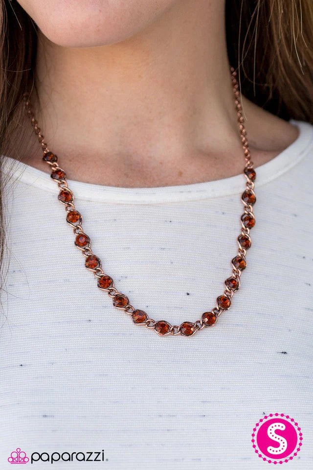 Paparazzi Necklace ~ Shes A GLAM-eater - Copper