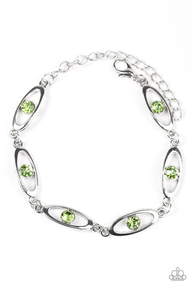 Pulsera Paparazzi ~ Starry Eyed - Verde