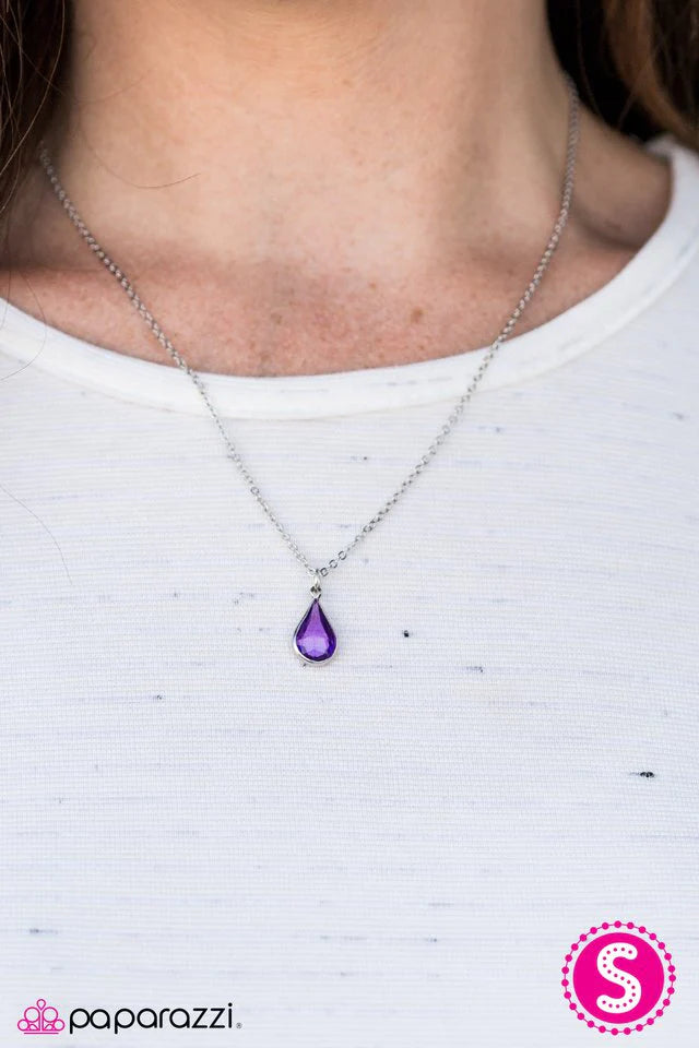 Paparazzi Necklace ~ Drop of Daylight - Purple