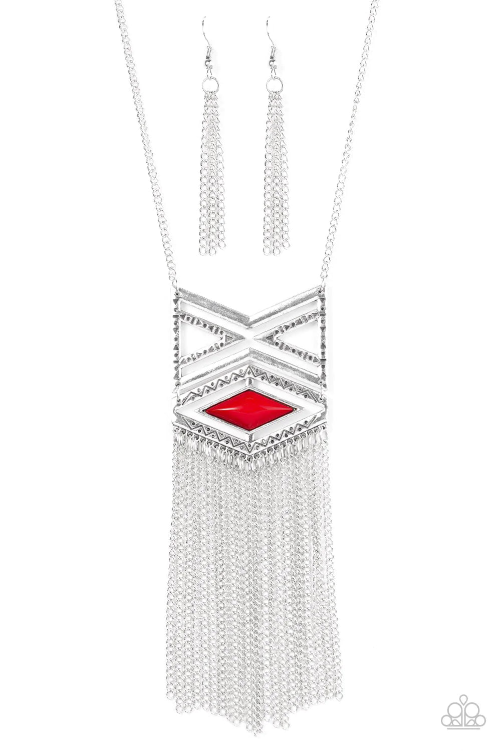 Paparazzi Necklace ~ TRIBAL By Fire - Red