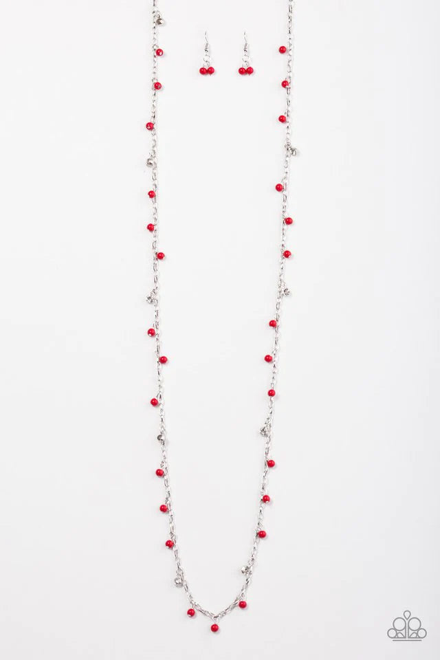 Paparazzi Necklace ~ The Whole Shebang - Red
