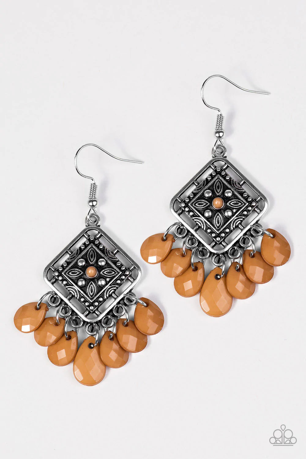 Paparazzi Earring ~ San Diego Spree- Brown