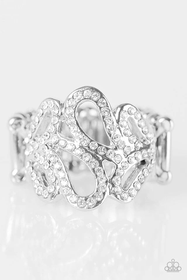 Paparazzi Ring ~ Dress It Up - White