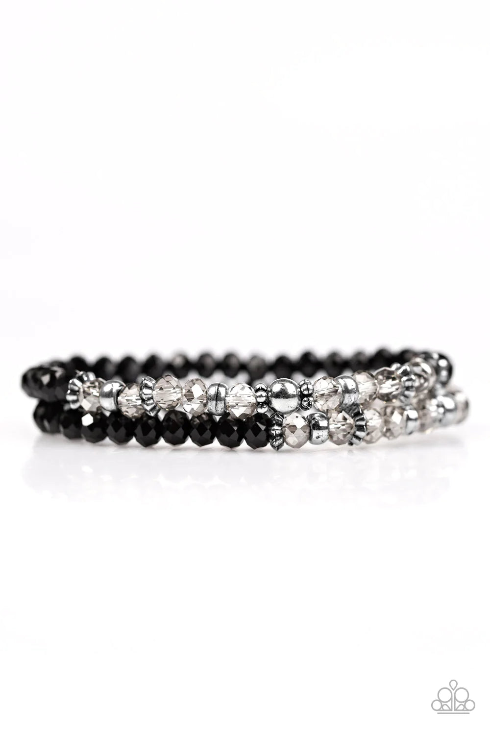 Pulsera Paparazzi ~ Crystal Cavalier - Negro