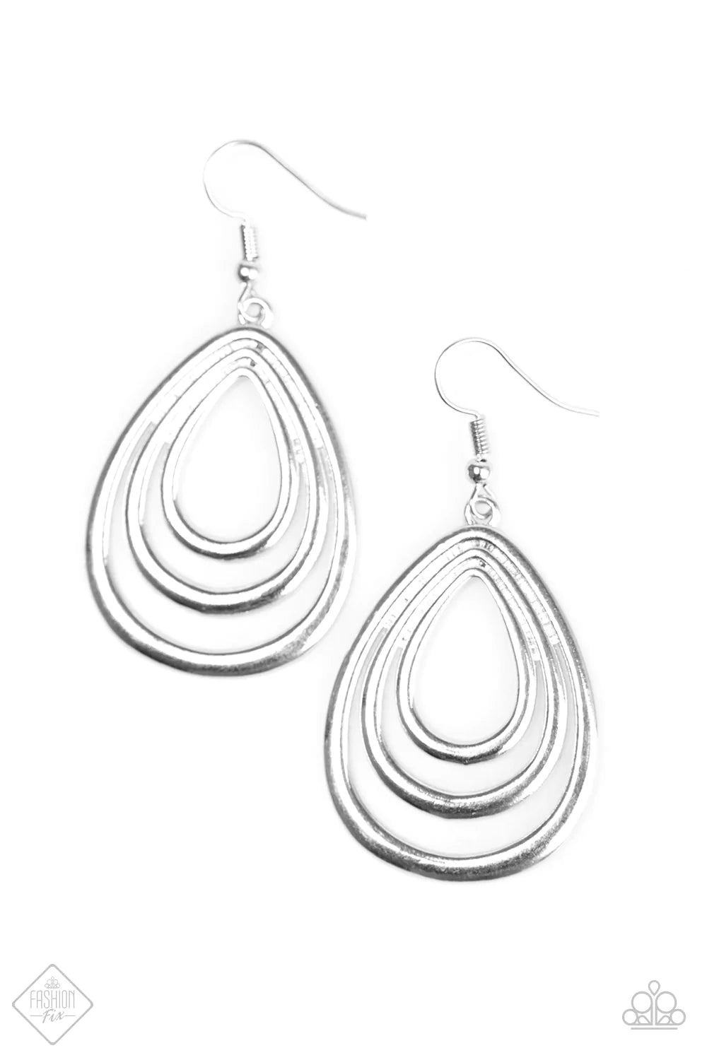 Paparazzi Earring ~ Let It RIPPLE! - Silver