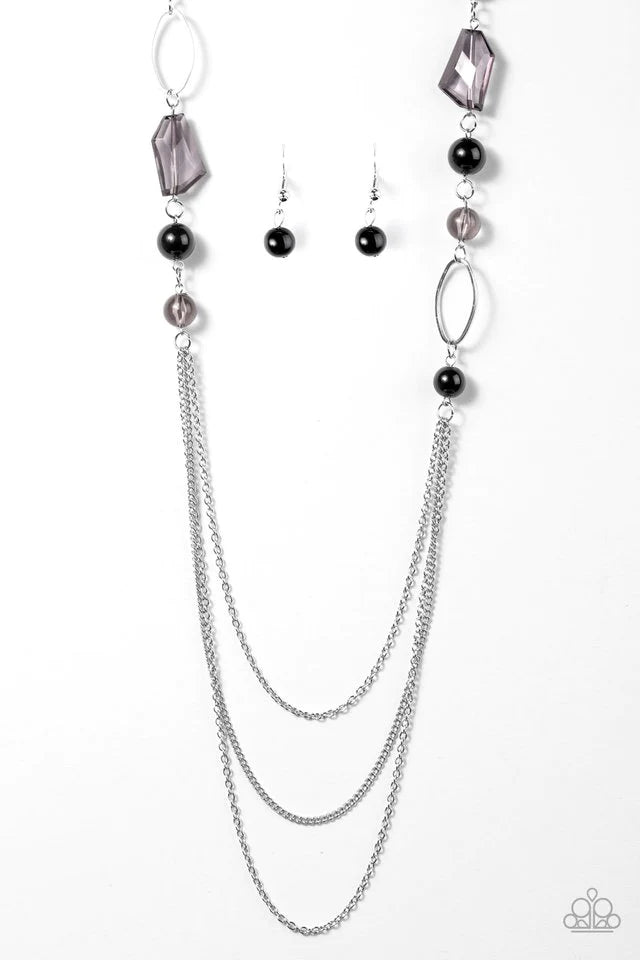 Paparazzi Necklace ~ Jewel Jackpot Black Paparazzi Jewelry Online Store 5702