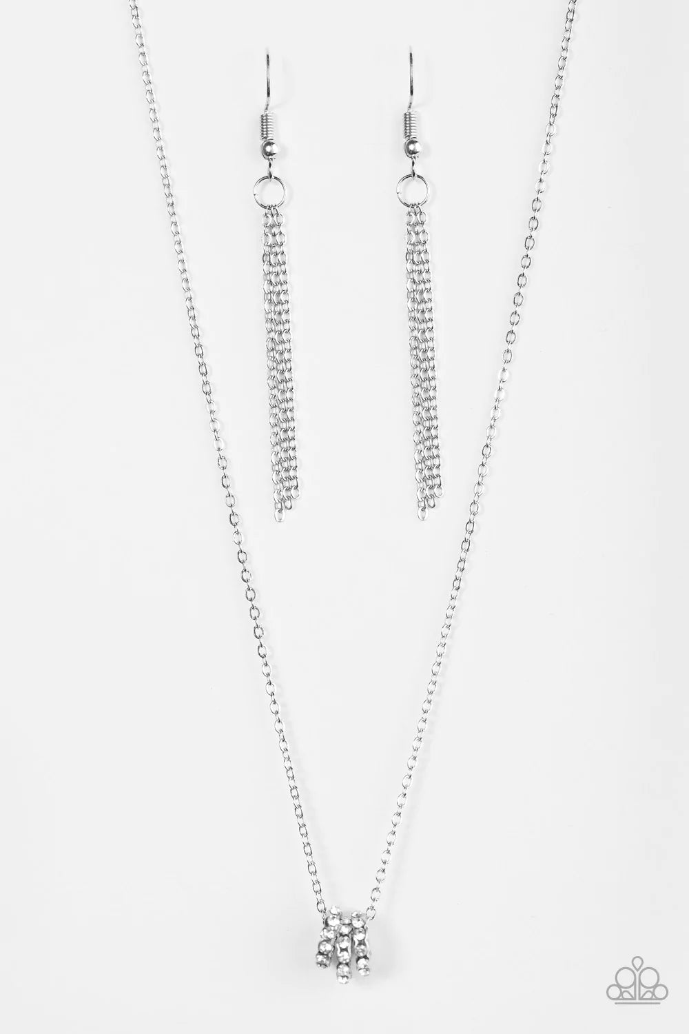 Paparazzi Necklace ~ Sparkle Etiquette - White