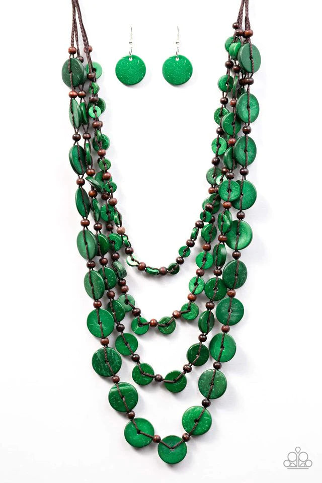 Collar Paparazzi ~ Estilo Fiji - Verde