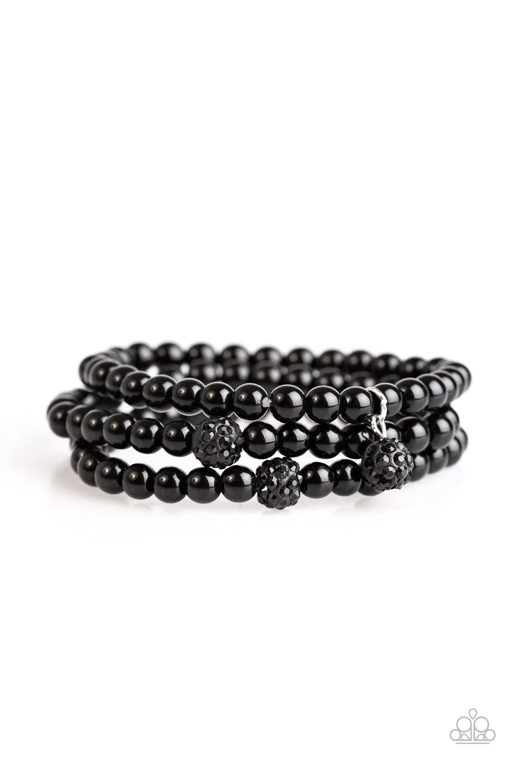 Paparazzi Bracelet ~ Certainly Cinderella - Black