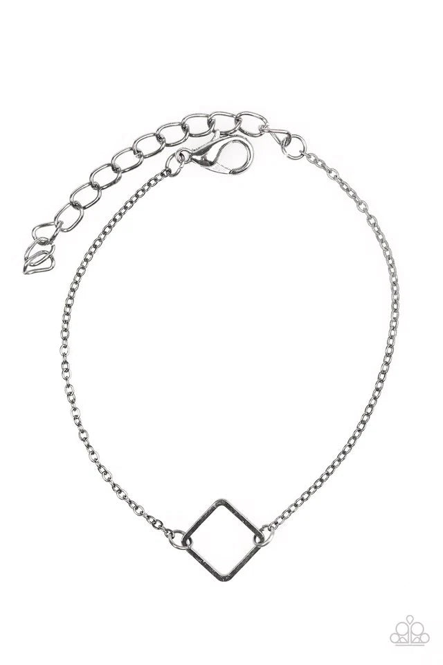 Paparazzi Bracelet ~ The SQUARE Minimum - Black