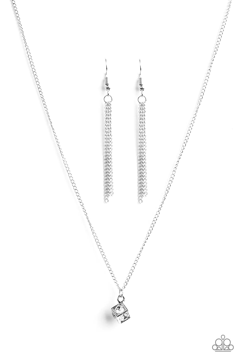 Paparazzi Necklace ~ BOX-buster - White