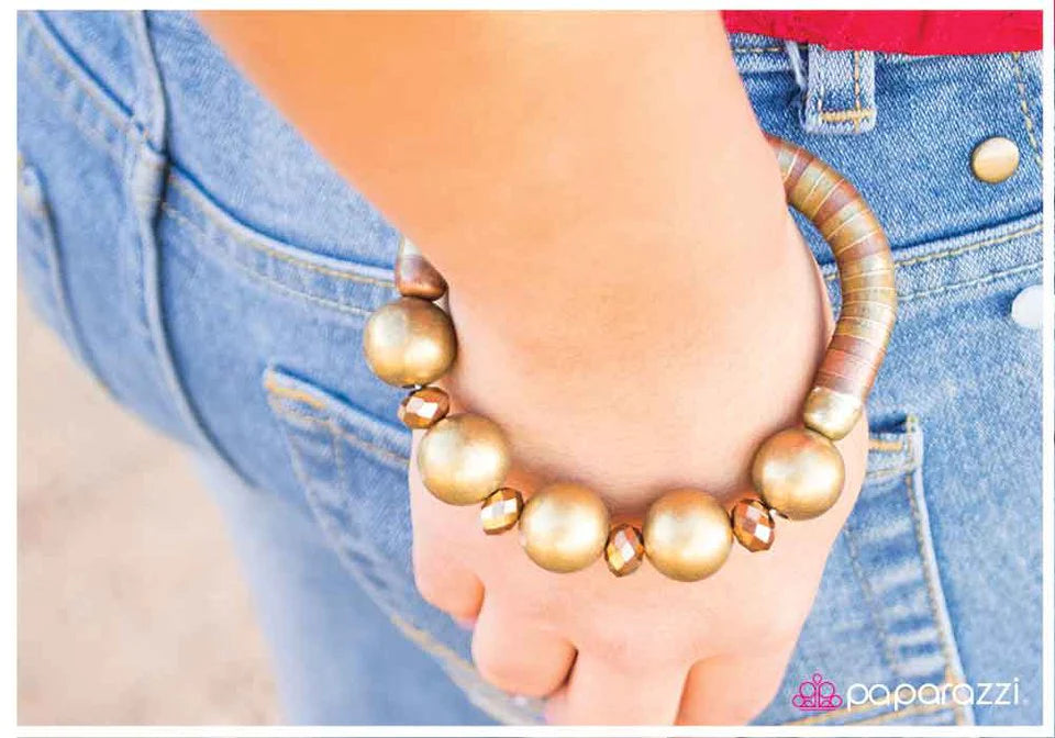 Pulsera Paparazzi ~ Metallic Medley - Latón