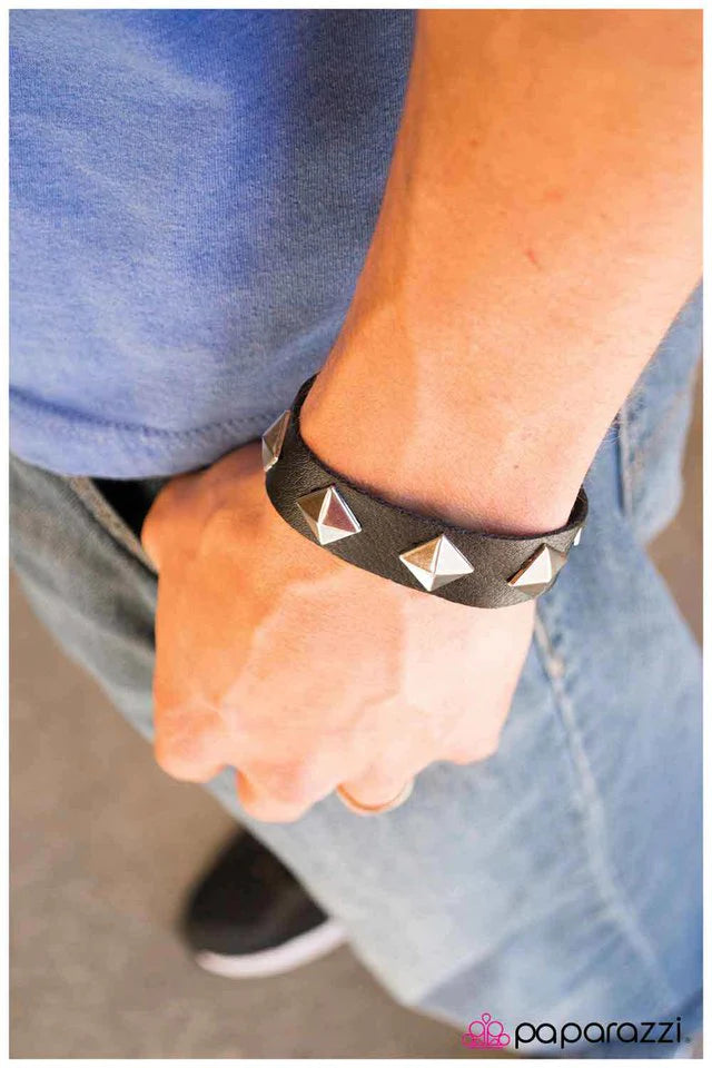 Paparazzi Bracelet ~ Hey, Stud! - Black