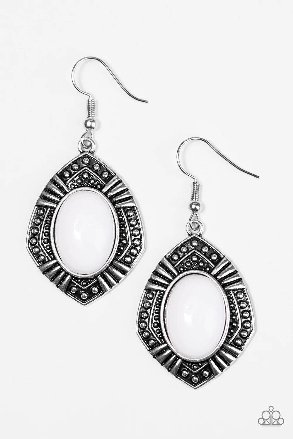 Paparazzi Earring ~ Tribal Trend - White