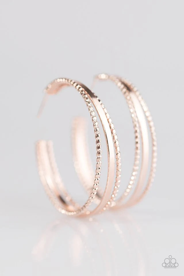 Pendiente Paparazzi ~ Son las 5 en punto en algún lugar - Oro rosa